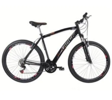 Bicicleta Aro 29 Track e Bikes Black 29 P com Suspensão Dianteira, Freio V-Brake e 21 Marchas - R$759,05