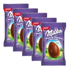 Kit 5 Ovo De Páscoa Milka Chocolate Ao Leite 22G