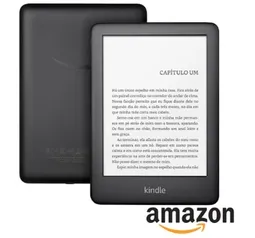 kindle 10º geração 8gb preto tela de 6" 167 ppi antirreflexo, controle de luz, bateria de longa dura