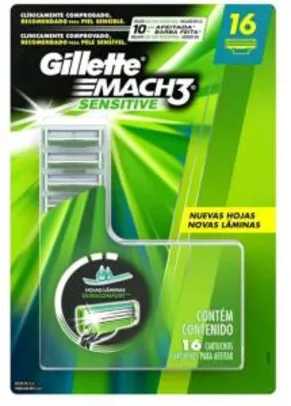 Carga para aparelho de barbear Gillette - Match 3 sensitive 16 cargas