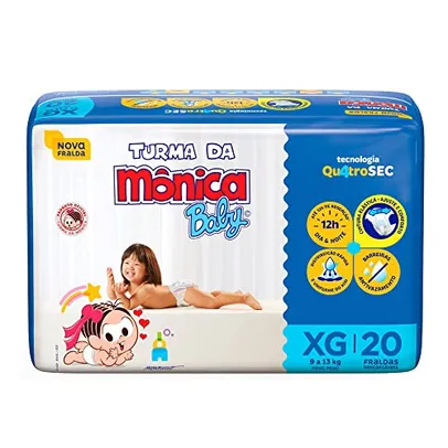 [R$ 18,90 REC] Fralda Turma da Mônica Baby Jumbo XG 20 Unidades