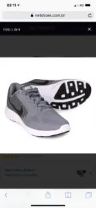 Tênis Nike Revolution 3 Masculino - Cinza e Branco - R$95