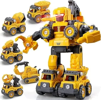 Carrinho Robô 5 Em 1 Monta Desmonta Construbots