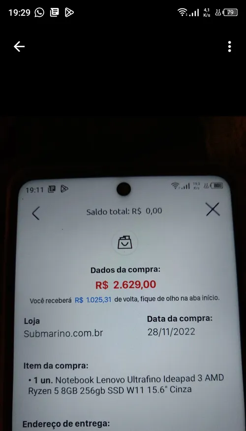 Imagem na descrição da promoção