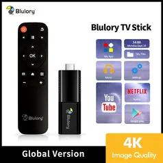 Tv Box Blulory 4K 60fps TV Stick Global Version Android HDMI2.0a 3D Noise Removal 5G Wifi Netflix Google Assistant YouTube