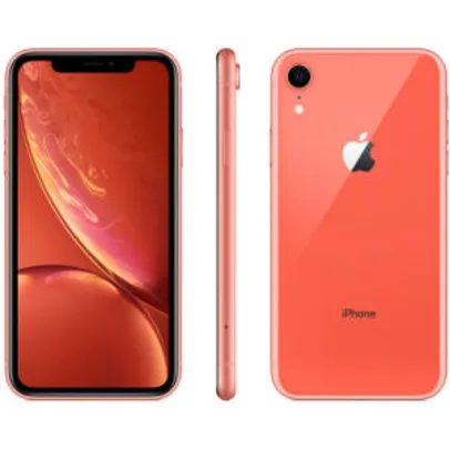 iPhone XR 64GB Coral Tela 6.1” iOS 12 4G 12MP - Apple - R$2799