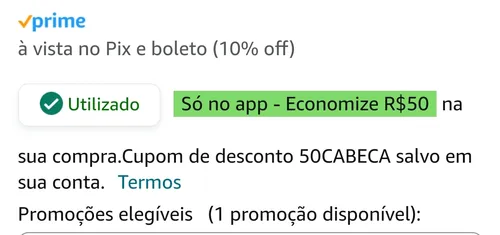 Imagem na descrição da promoção