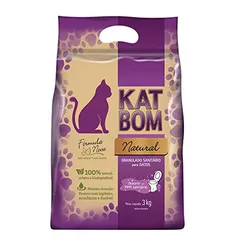 (Prime) KatBom - Granulado Sanitário Natural, Areia Biodegradável 3 kg | R$ 22