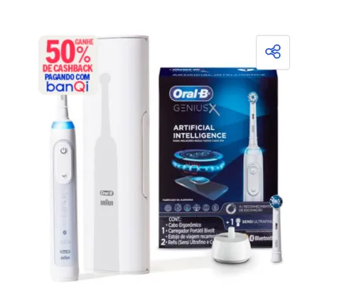 [BanQi R$199] Dental Elétrica Oral-B Genius X Bivolt