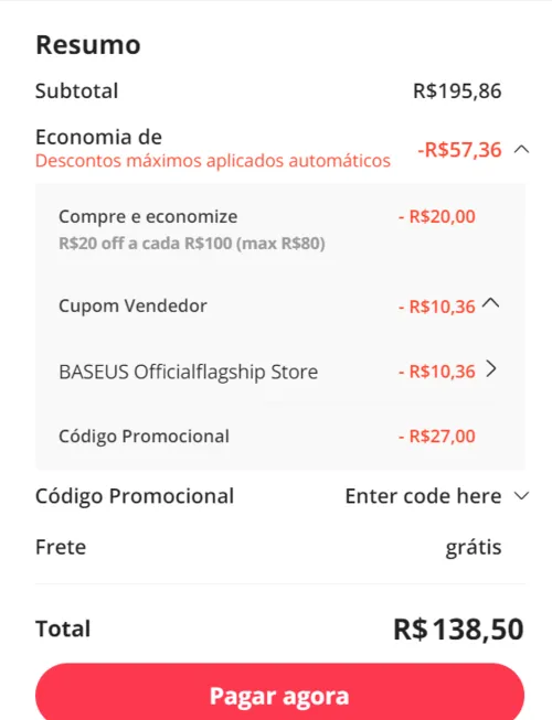 Imagem na descrição da promoção