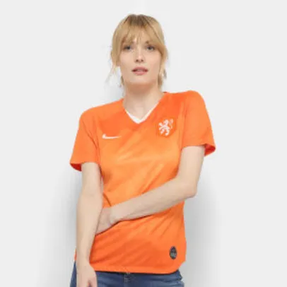 Camisa Seleção Holanda Away 19/20 s/nº Torcedor Nike Feminina - Laranja | R$150