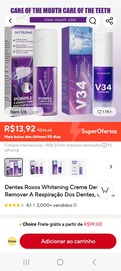 Imagem na descrição da promoção