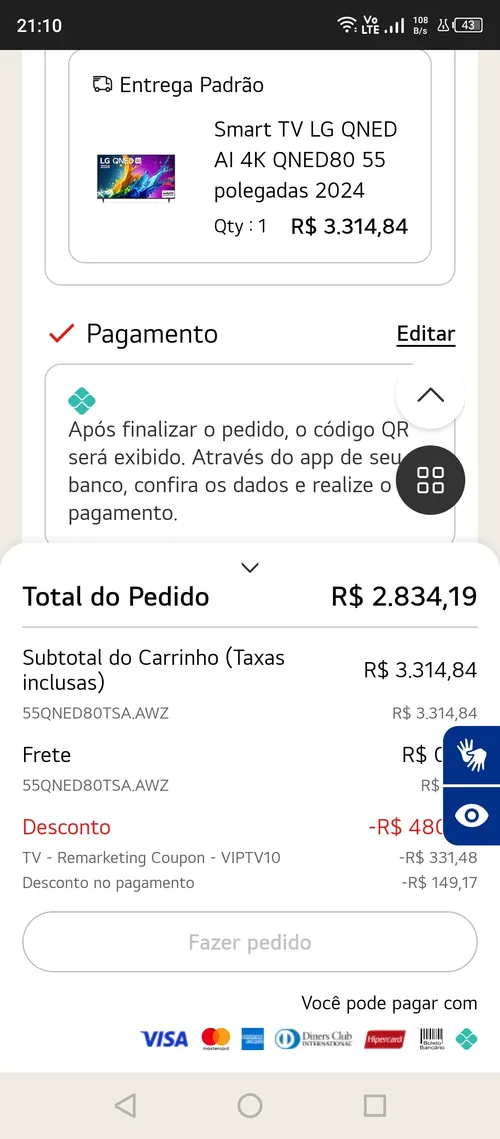 Imagem na descrição da promoção