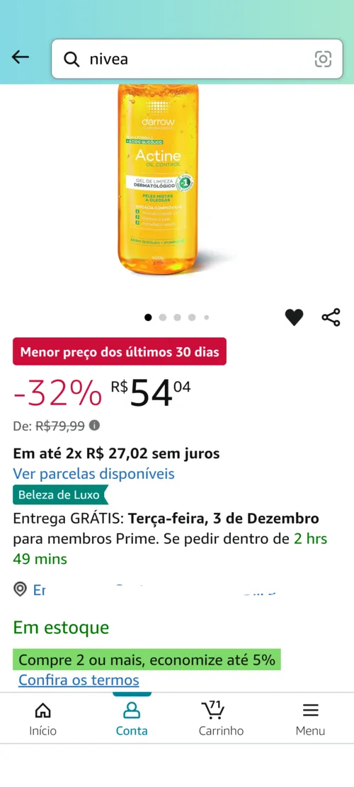 Imagem na descrição da promoção