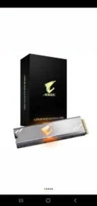 SSD Gigabyte Aorus RGB 256GB, M.2 NVMe, Leituras: 3100MB/s e Gravações: 1050MB/s - R$430
