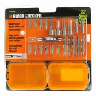 [Walmart] Jogo de pontas para parafusar com 22 peças Black & Decker - R$37,99