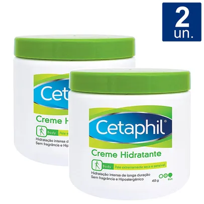 Kit 2 UN Cetaphil Creme Hidratante Galderma 453g | R$ 134