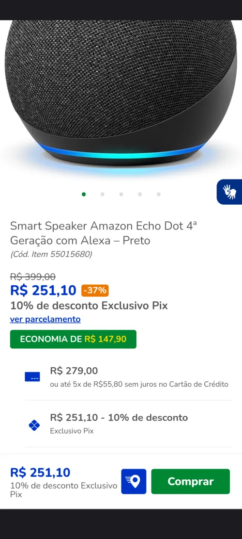 Imagem na descrição da promoção