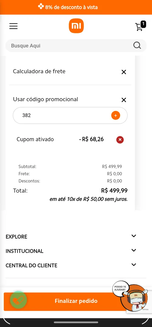 Imagem na descrição da promoção