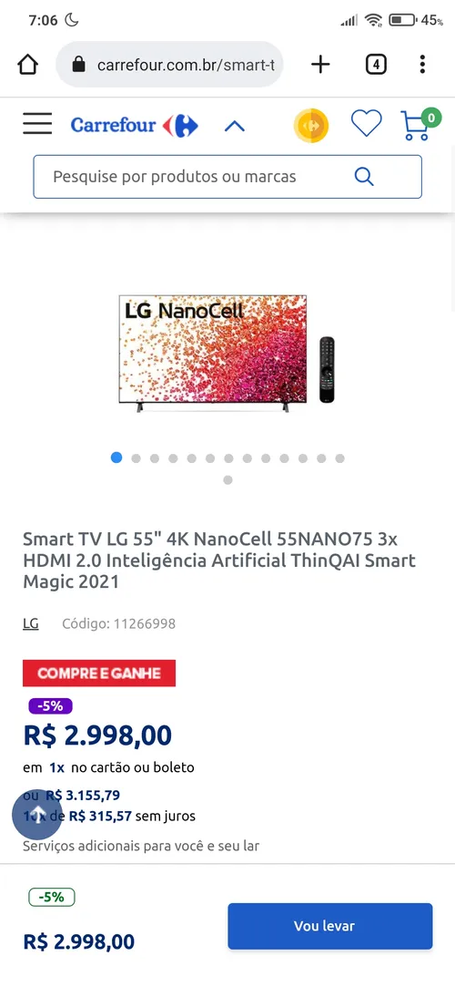 Imagem na descrição da promoção