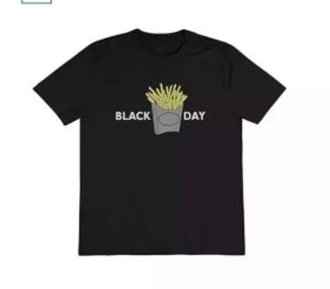 [Frete grátis] Camiseta Unissex Estampada Especial Black Friday - Black friday | R$ 13