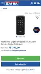 Fechadura Digital Intelbras FR 201 com Função Senha Protegida