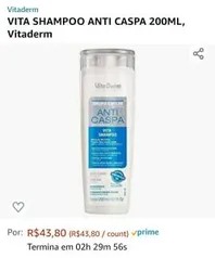 VITA SHAMPOO ANTI CASPA 200ML, Vitaderm - R$44