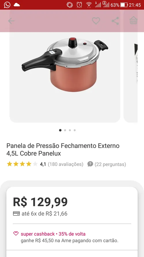 Imagem na descrição da promoção