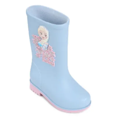Bota Infantil Galocha Frozen Disney Feminina - Azul e Rosa | R$50