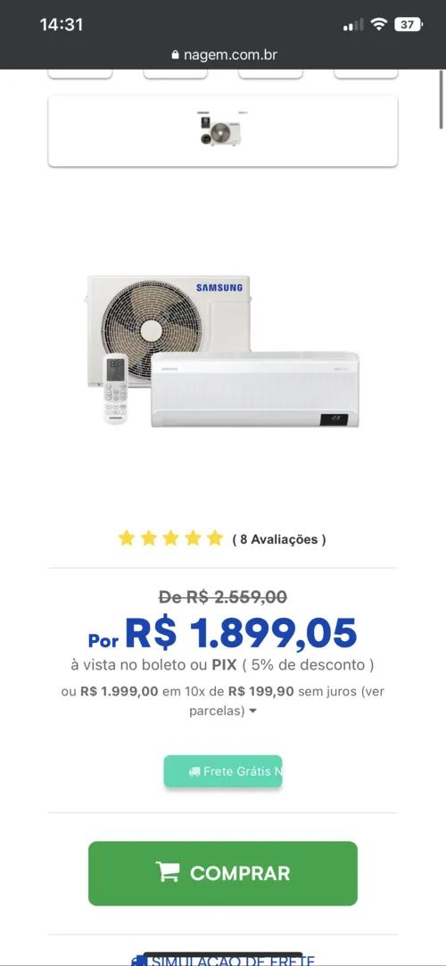 Imagem na descrição da promoção