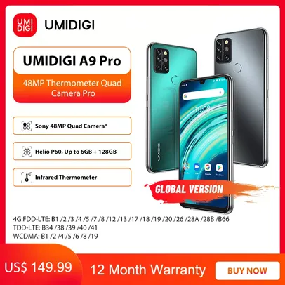 Smartphone Umidigi a9 pro 6gb 128gb | R$751
