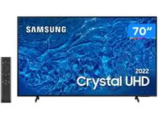 Smart TV 70” 4K Crystal UHD Samsung UN70BU8000GXZD - VA Wi-Fi Bluetooth Alexa