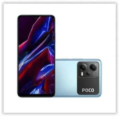 Smartphone Poco X5 5G, 128GB, 6GB, Qualcomm Snapdragon, Câmera Tripla 48MP, Azul