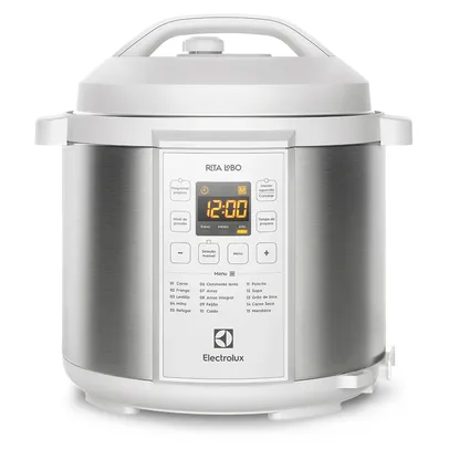 [Com Cashback Credito Electrolux R$375] Panela de Pressão Elétrica Electrolux por Rita Lobo 6L Branca Experience Digital (PCC21)