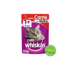 Ração Úmida Whiskas Sachê Carne ao Molho para Gatos Adultos 85 g