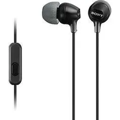 Fone de Ouvido Sony Estéreo Intra-auricular Preto - MDR-EX15AP/BCE | R$10