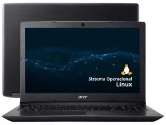 Notebook Acer Aspire 3 A315-53-343Y Intel Core i3 - 4GB 1TB 15,6” Linux | R$1.439