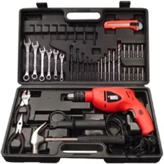 Kit Furadeira Impacto 1/2 500W Black&Decker - HD500KS por R$ 138,00