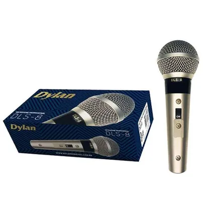 Microfone Dinâmico Com Cabo 3M Dylan Dls-8 Champagne Dls8