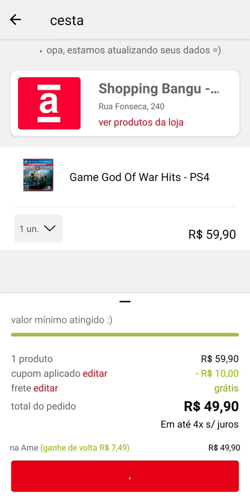 Imagem na descrição da promoção