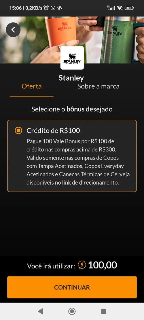 Imagem na descrição da promoção