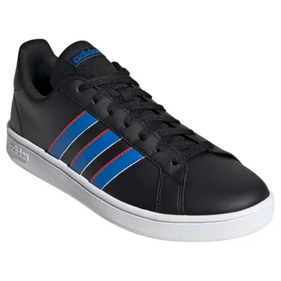 Tênis Adidas Grand Court Base Masculino - Preto+Azul | R$ 122