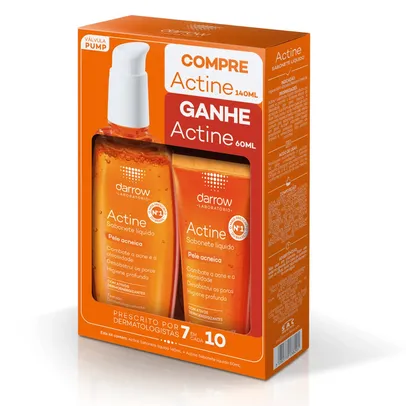 [Regional] Actine Sabonete Liquido 140ml + Actine Sabonete Liquido 60ml