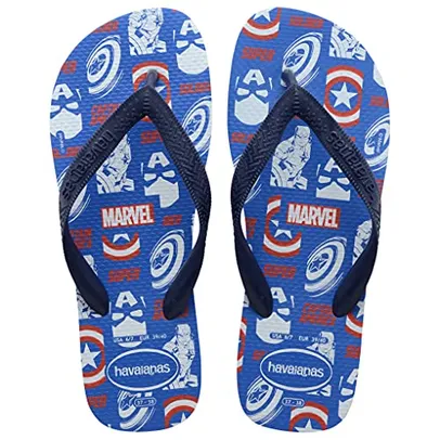 Chinelo Havaianas Marvel -  Adulto Unissex, Azul Estrela [Prime]