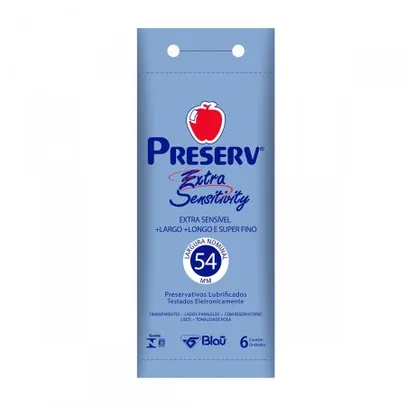 Camisinha Preserv Extra Sensitivity com 6 unidades