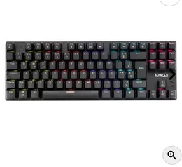 Teclado Mecanico Gamer Mancer Shade MK2, Rainbow, Switch Huano Azul, Preto, MCR-SHM2-RBW01BU