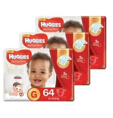 Kit de Fraldas Huggies Hiper Supreme Care M, G e XG