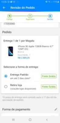 [CLIENTE OURO] iPhone SE 128GB | R$2.889