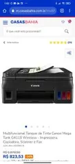 Multifuncional Tanque de Tinta Canon Mega Tank G4110 Wireless - Impressora, Copiadora, Scanner e Fax R$849