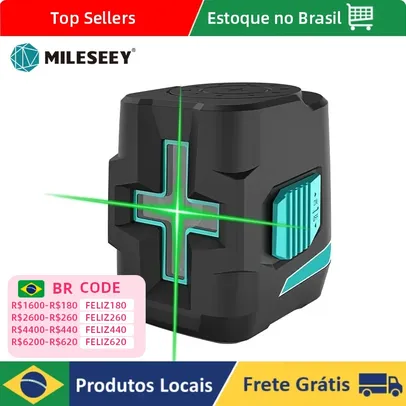 [BR] Nível a Laser 2 linhas Vertical / Horizontal MiLESEEY (L62R)